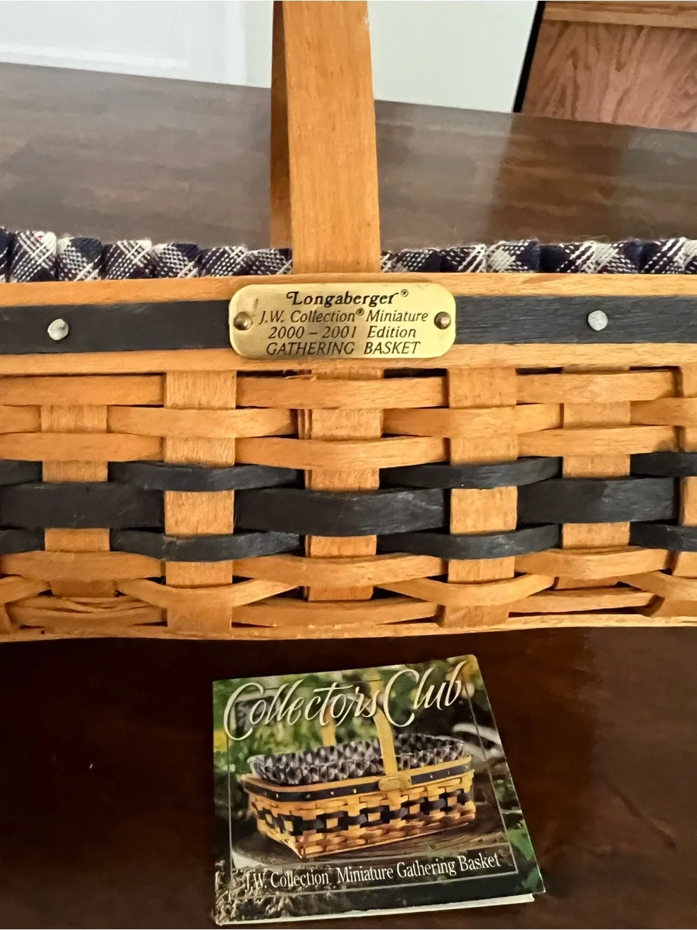 Longaberger JW Collection Miniature Gathering Basket, 2000